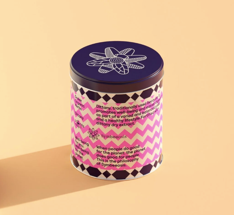 Premium organic Greek dittany herbal tea in a stunning recyclable cylinder tin by Symbeeosis, perfect for those who want to elevate their wellbeing with nature's medicine daily! Organically grown in Crete without the use of any pesticides or fertilisers. Delivery Australia wide.