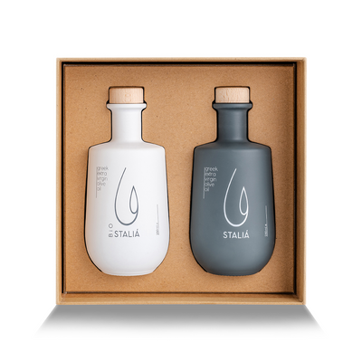 Luxurious Giftbox with 2 Early Harvest EVOO - 250ml, Stalia