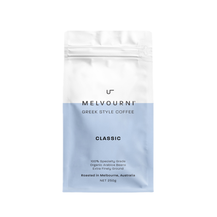 Organic Greek coffee that is ethically sourced with specialty grade organic Arabica coffee beans, ground to produce a premium Greek coffee. Buy Greek coffee online in Australia.