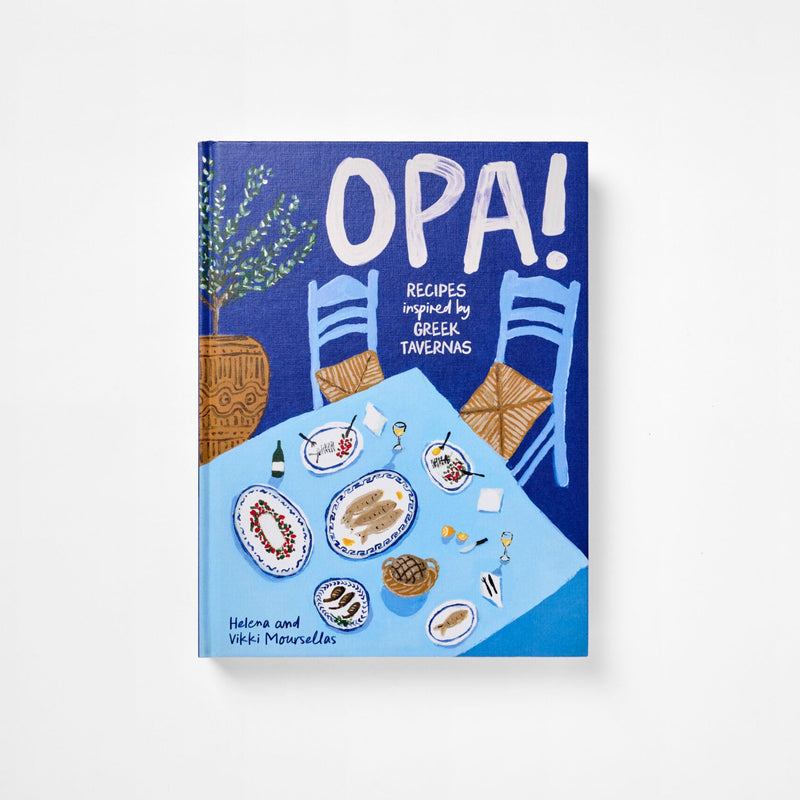'OPA' Greek cookbook is a word that captures the warmth of Greek culture and this cookbook by Helena & Vikki Moursellas. A word that best captures the heart of Greece's rich food culture and its recipes. Buy Greek coobooks from Grecian Purveyor today for delivery anywhere in Australia.
