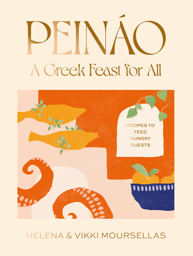 Cookbook Peináo, it translates to 'I'm hungry' in Greek, which is how you'll feel flipping through this book. Whether you're cooking for a dinner party, breakfast for family, or friends, there's a delicious Greek feast for every occasion. This isn't another taverna Greek cookbook; authors Helena and Vikki Moursellas are here to share their fun and modern spins on the Greek classics.