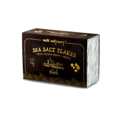 Natural Fine Black Sea Salt Flakes, 75gr