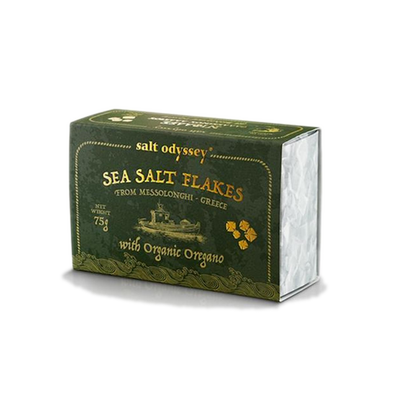 Fine Sea Salt Flakes with Organic Greek Oregano, 75gr