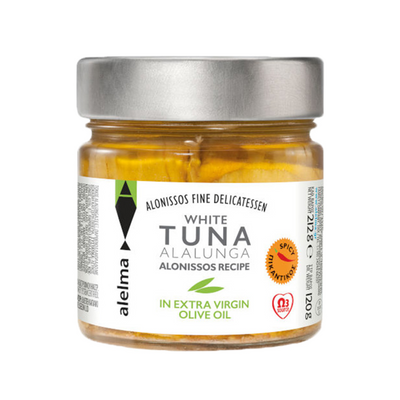 Spicy White Tuna Fillets with Chillies in Extra Virgin Olive Oil - Alalunga Alonissos
