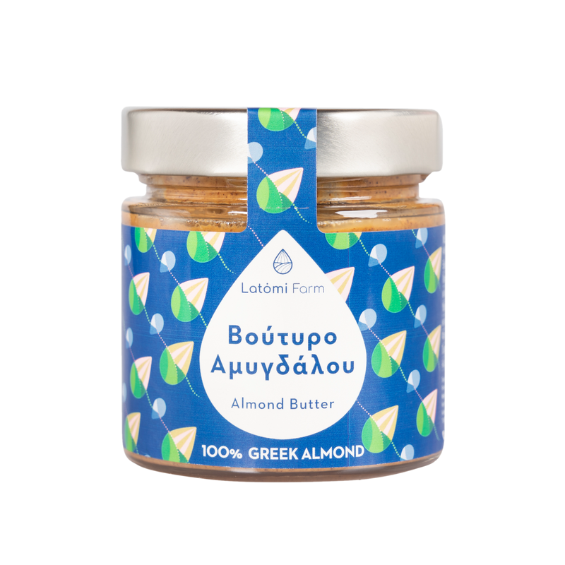 Pure 100% Greek almond butter from Greece. No sugar, no palm oil and vegan! Buy almond butter in Australia.