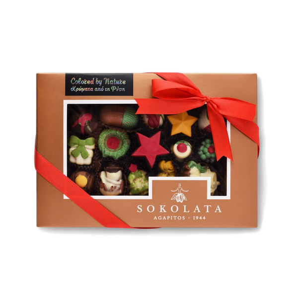 Handmade Christmas Chocolates and Pralines Giftbox by Agapitos, 225gr