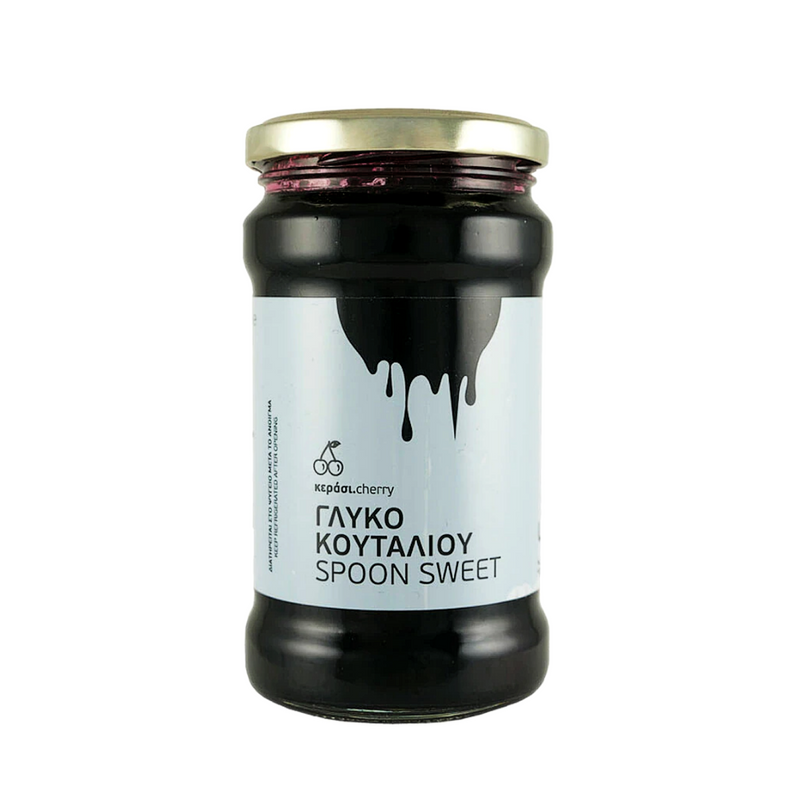 Handmade Sweet Cherry Greek spoon sweet, Traditional Fruit Preserve - delicious sour cherry sweet is produced traditionally without colourants, preservatives, artificial ingredients or glucose syrup.