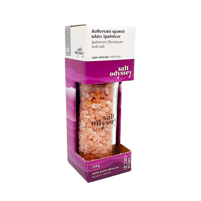 Authentic Himalayan Pink Salt with Ceramic Mill, 110gr - Salt Odyssey