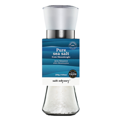 Pure Sea Salt in Ceramic Mill, 200gr - Salt Odyssey
