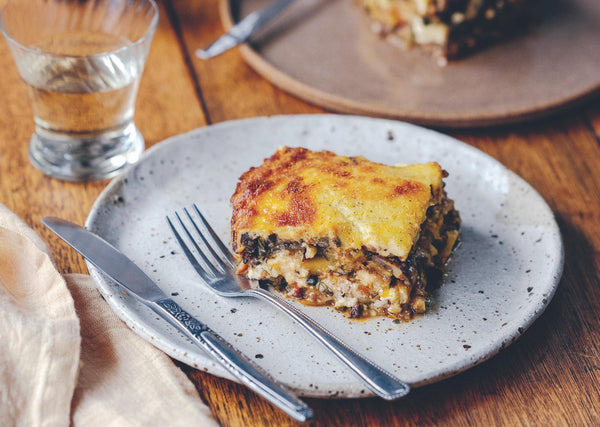 Vegetarian Moussaka Recipe From "A Seat At My Table" Cookbook. Buy Greek cookbooks and cooking ingredients online by Grecian Purveyor. Australia's original Greek providore.
