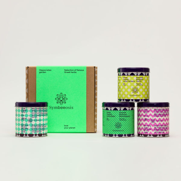 Organic Greek herbal teas "Hippocrates Garden" is a unique premium collection of four Greek herbal teas, Dittany, Lemon Verbena, Mint and Lemon Balm, in a stunning recyclable gift box. Buy organic herbal teas in Australia.