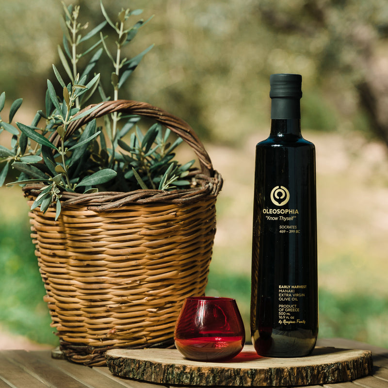 Manaki Greek olive oil is a rare and unique olive variety that is very rich in antioxidants and polyphenols. Oleosophia's early harvest 100% Manaki monovarietal olive oil offers mild flavours and is very well-balanced. Buy Greek olive oil online for delivery anywhere in Australia.