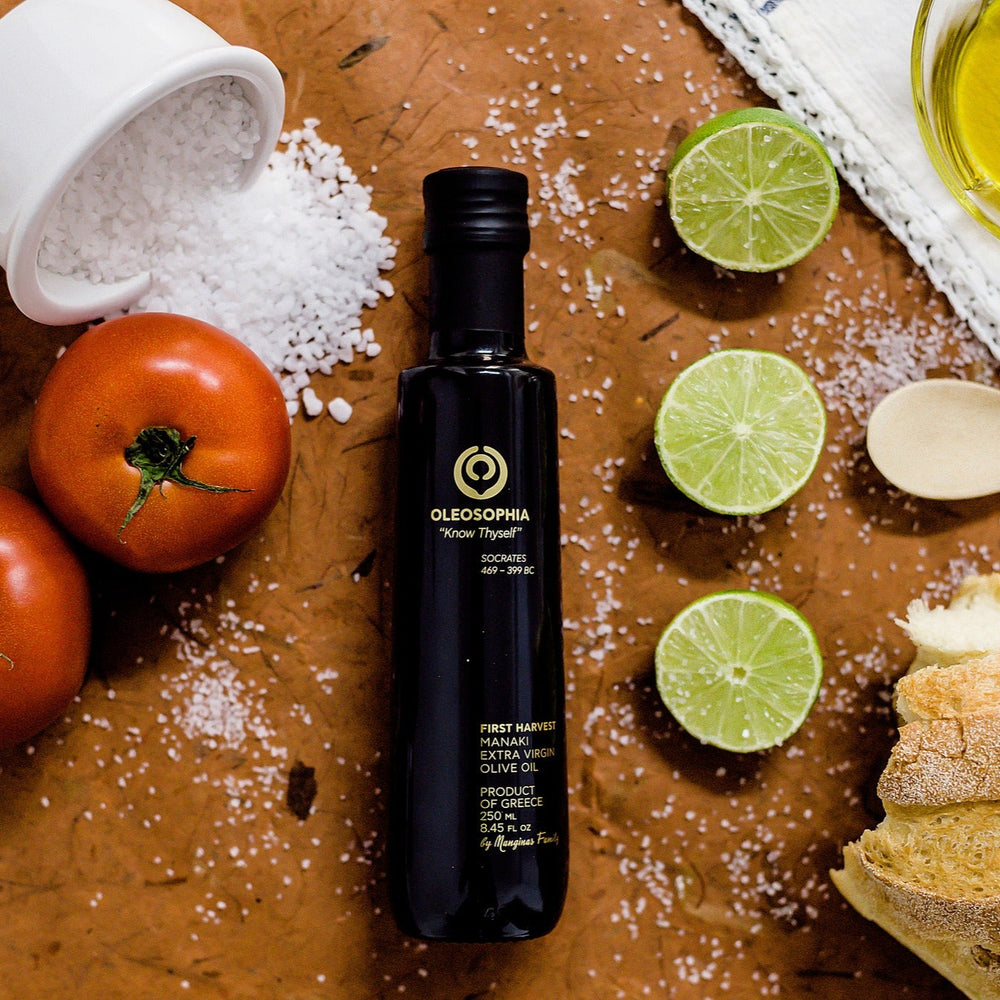 Manaki Greek olive oil is a rare and unique olive variety that is very rich in antioxidants and polyphenols. Oleosophia's early harvest 100% Manaki monovarietal olive oil offers mild flavours and is very well-balanced. Buy Greek olive oil online for delivery anywhere in Australia.