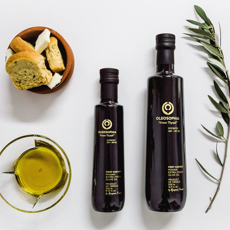 Manaki Greek olive oil is a rare and unique olive variety that is very rich in antioxidants and polyphenols. Oleosophia's early harvest 100% Manaki monovarietal olive oil offers mild flavours and is very well-balanced. Buy Greek olive oil online for delivery anywhere in Australia.