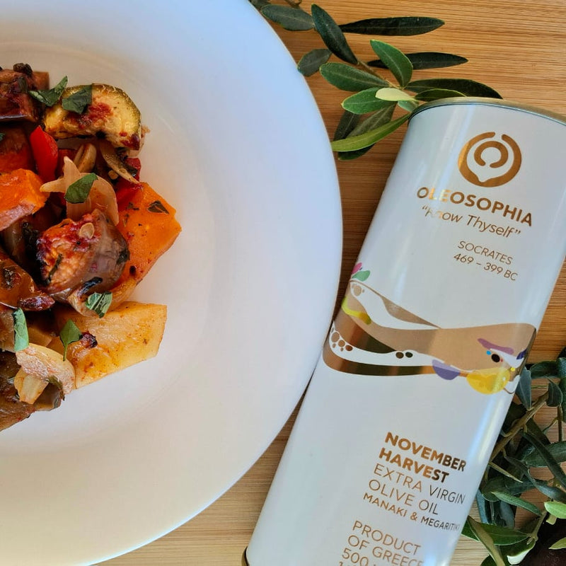 Greek Extra Virgin Olive Oil from Corinth with Manaki & Megaritiki olive varieties is ideal for everyday use: mild, fruity & aromatic! Buy Greek olive oil online for delivery across Australia.
