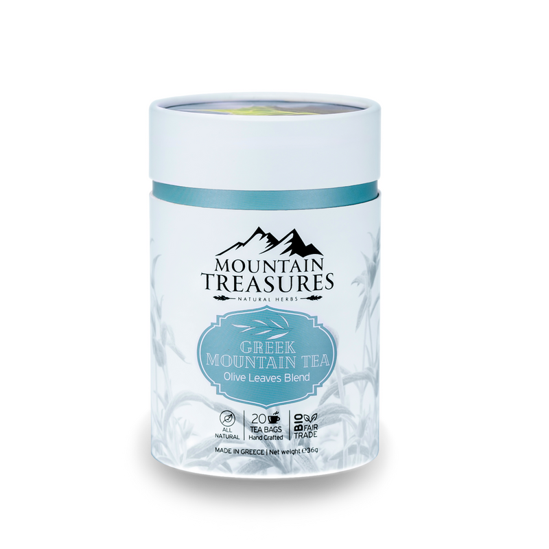 Best Greek mountain tea with olive leaves in Australia by Greek gourmet grocer in Sydney Grecian Purveyor. Buy organic blend with lemon verbena or mountain tea and Greek wild mint blend. Buy online now and get free delivery. Better than simon johnson.