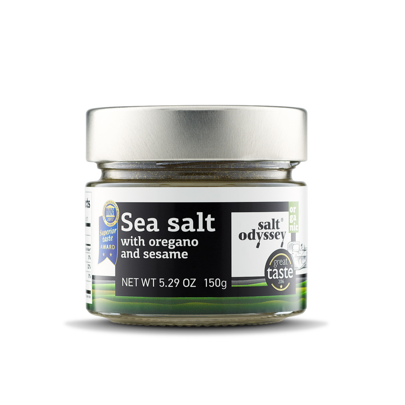 Greek Organic Sea Salt With Oregano And Sesame - Salt Odyssey. Best Greek salts in Australia.