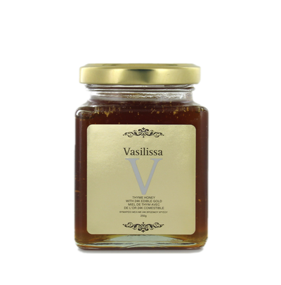 Vasilissa Raw Thyme Honey With Edible 24K Gold Leaf