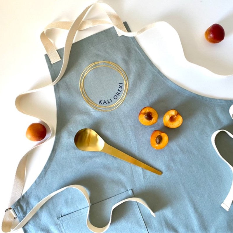 Premium quality Kali Orexi Aprons. Gourmet gift ideas for foodies and cooking lovers by Australia's Gourmet Grocer Grecian Purveyor. Buy online now and get FREE DELIVERY.