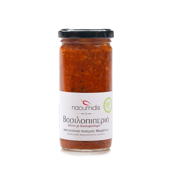 Organic Florina Red Pepper and Boletus Porcini Mushroom Sauce, 260gr