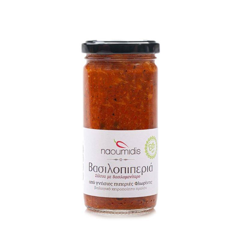 Organic Florina Red Pepper and Boletus Porcini Mushroom Sauce, 260gr