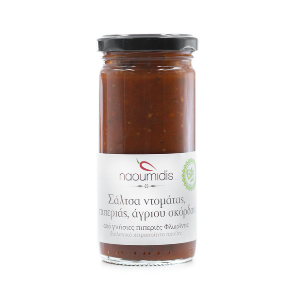 Greek pasta sauce with tomatoes, pepper and garlic. Buy Greek products in Australia. Best organic pasta sauce.