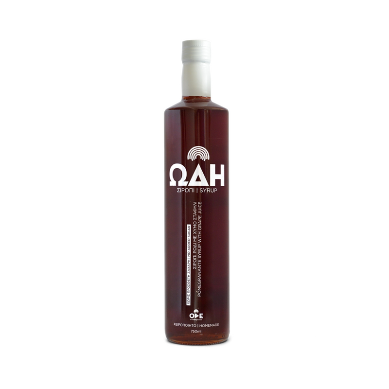 Pomegranate molasses or pomegranate syrup with pomegranate juice and grape juice and NO ADDED SUGAR. Buy from gourmet grocer Grecian Purveyor for free delivery in Melbourne, Sydney, Adelaide, Brisbane and Perth.
