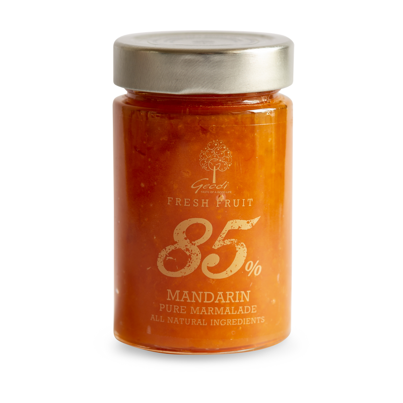 Geode 85% Mandarin Jam Marmalade - Superior quality mandarin marmalade made based on traditional recipes with a minimum of 85% fruit per 100gr!