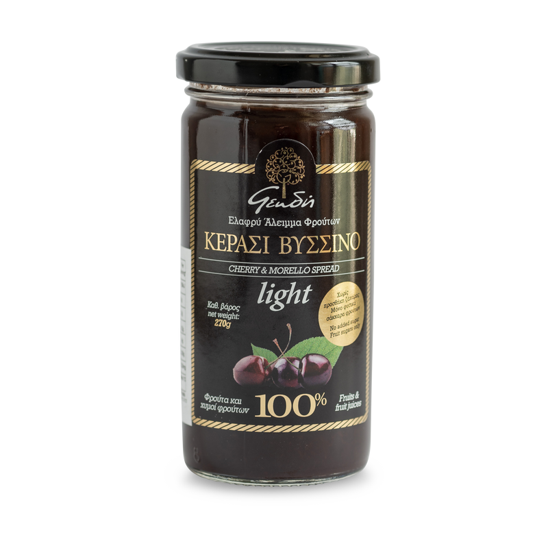 Sugar Free Morello Cherry Jam - Geodi - Superior quality jams that are made based on traditional village recipes with a minimum of 85% fruit per 100gr