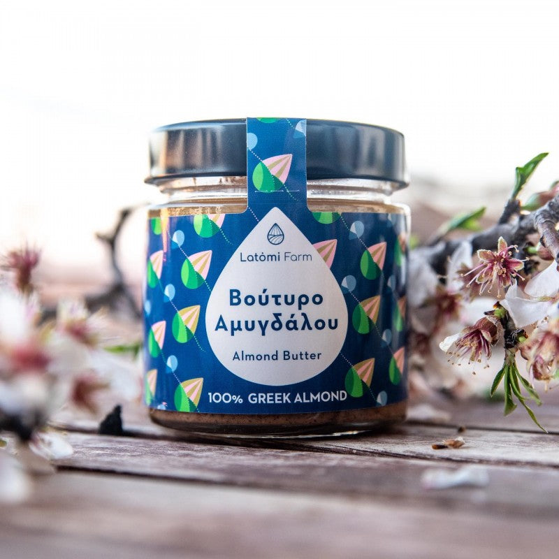 Pure 100% Greek almond butter from Greece. No sugar, no palm oil and vegan! Buy almond butter in Australia.