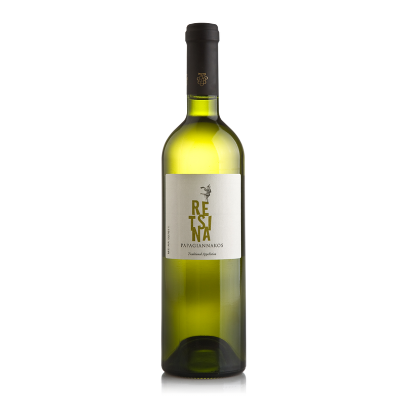 Buy retsina and Greek wine in Australia. A new and top quality version of the traditional retsina, with a fine aroma of pine from Attica and a strain of lemon. This Savatiano grape variety retsina is blond in colour and beautifully balanced.