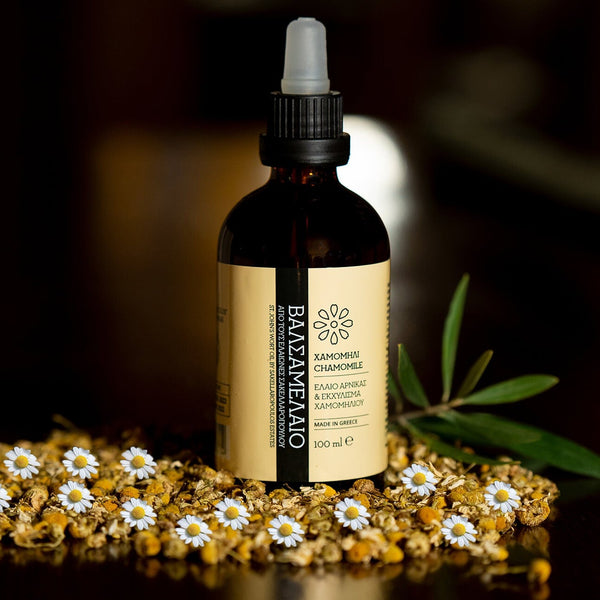 Naturally infused body oil based on St John's Wort Oil 100ml (Hypericum Perforatum) and enriched with arnica oil and the gentle approach of chamomile extract. Produced ethically by Sakellaropoulos Farms with organic olive oil in Sparta, Greece. Buy this medicinal body oil for delivery to your door anywhere in Australia.