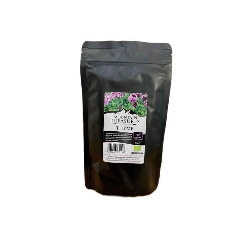 Organic dry thyme from the mountains of Greece. The best dried thyme in Australia by gourmet grocer Grecian Purveyor. herbal thyme tea and dried thyme for cooking..