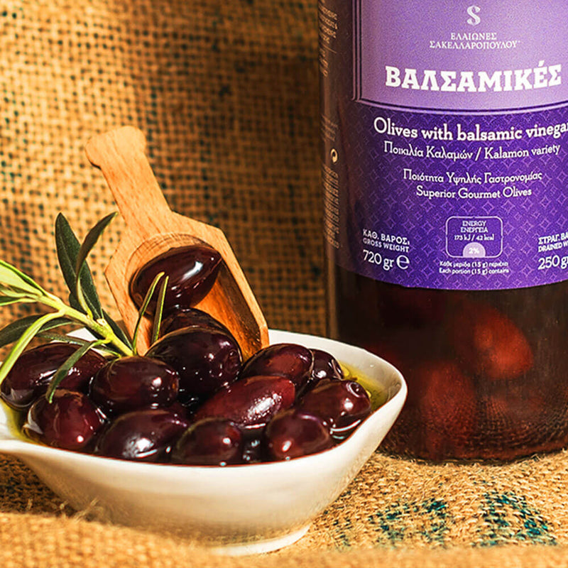 Buy organic Greek Kalamata olives and award winning gourmet olives with high levels of phenolic compounds from the world famous olive groves of Sparta & Crete in Greece. Available to buy online for delivery to your door anywhere in Australia.